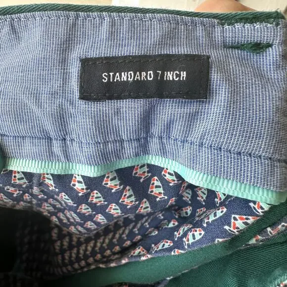 Bonobos Men's Men's Flat Front 7" Cotton Chino Shorts in Mallard Green, Size 33 - Picture 6 of 6